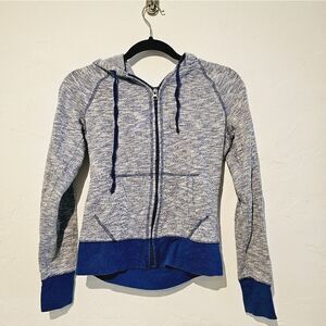Frosted blue zip-up sweatshirt